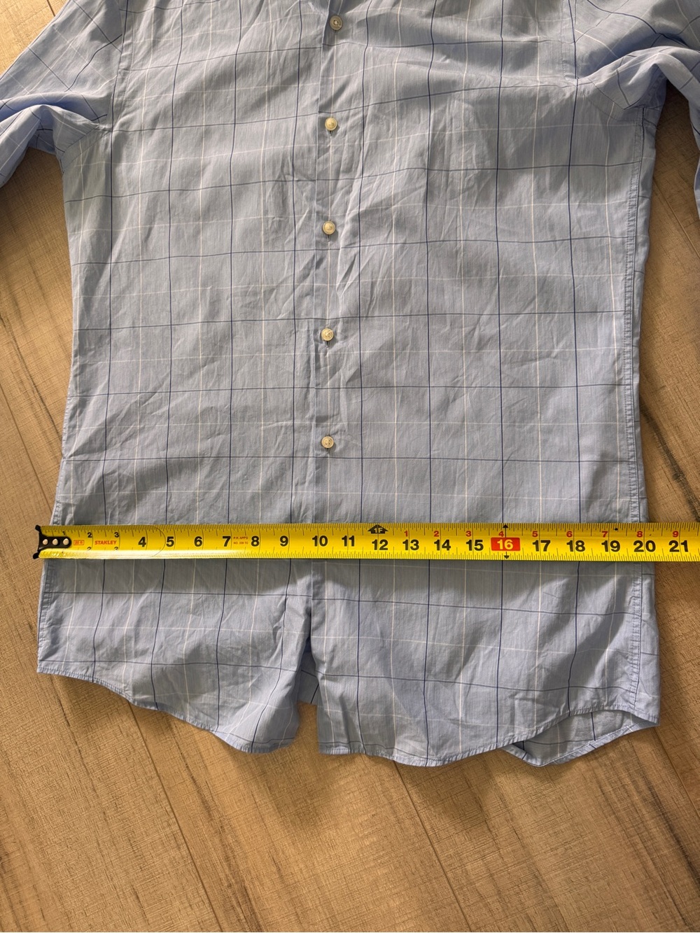 BOSS Hugo Boss Slim Fit Blue Windowpane Button Down Shirt - Picture 10 of 11